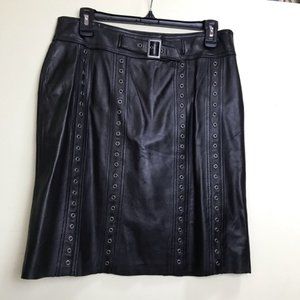 Danier Leather Studs Rivets Embellishments Skirt